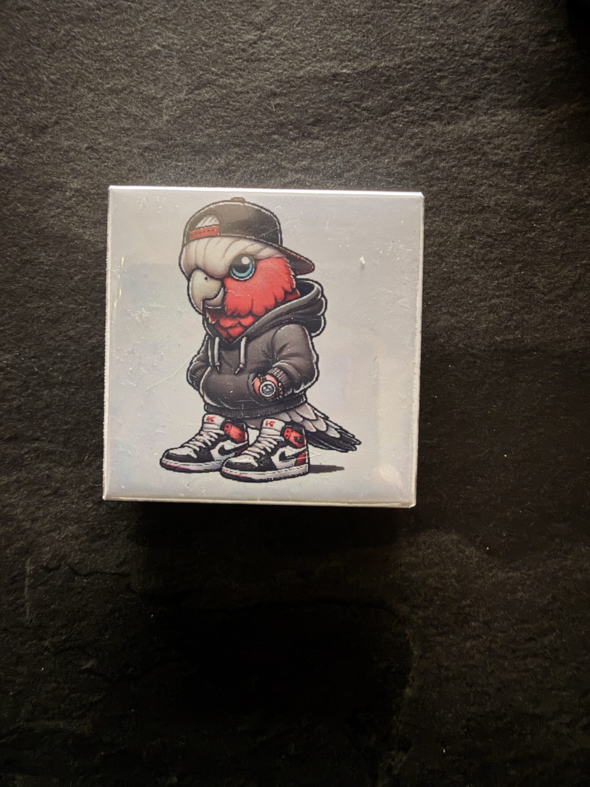 Koelkast magneet Stoere Rose Kaketoe